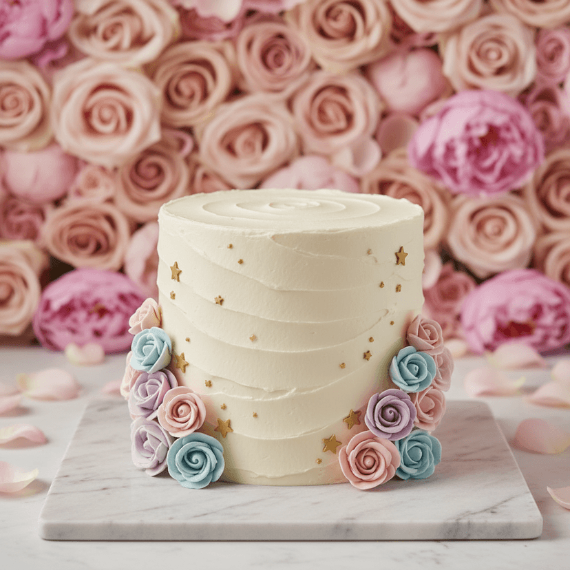 AI-generated cake design from Pétales de Rose